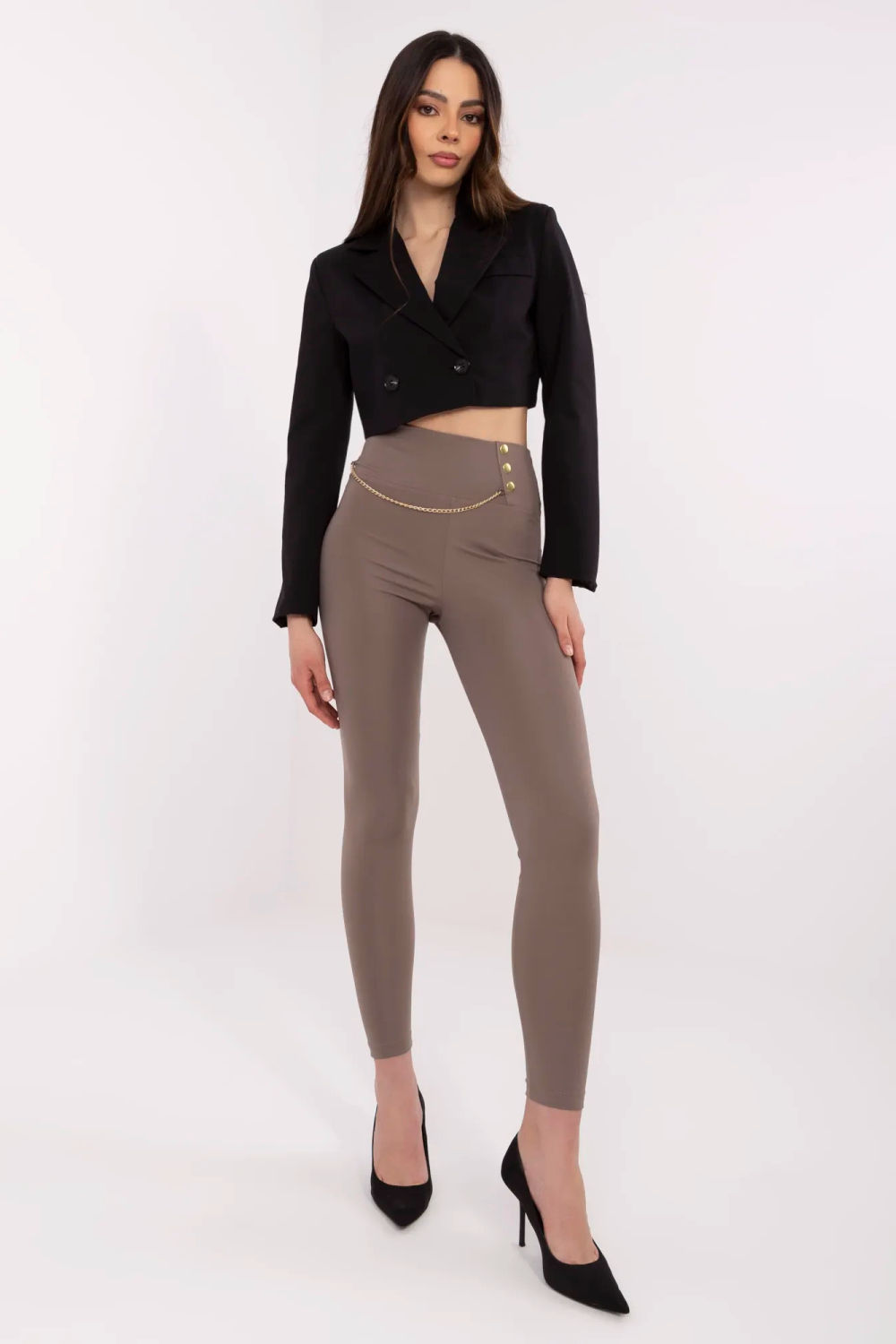 Image of Legging long brun