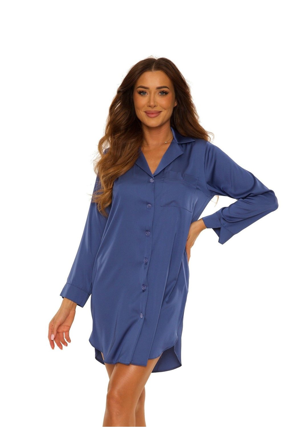 Image of Chemise de nuit bleue