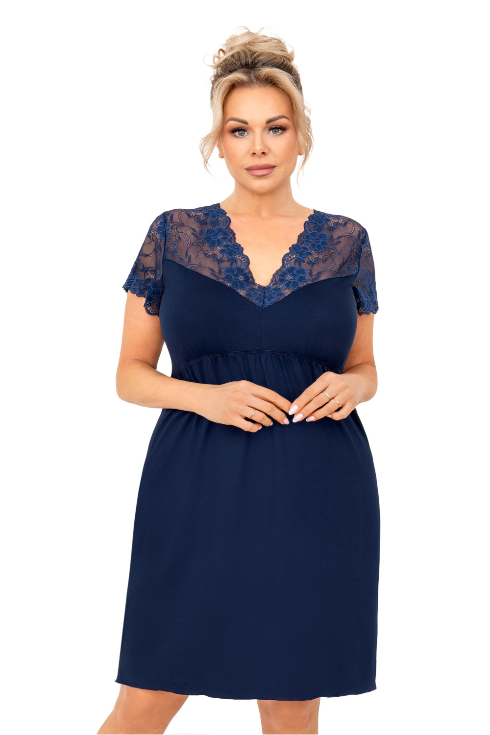 Image of Chemise de nuit bleue marine