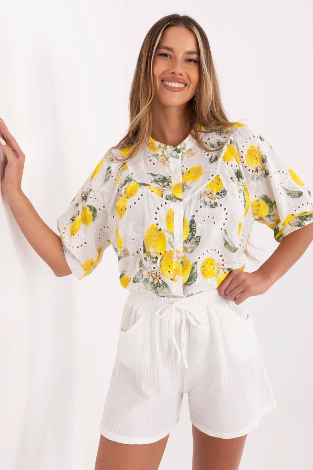 Image of Chemise manche courte beige