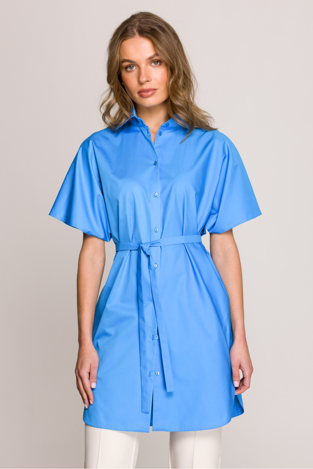 Image of Chemise manche courte bleu