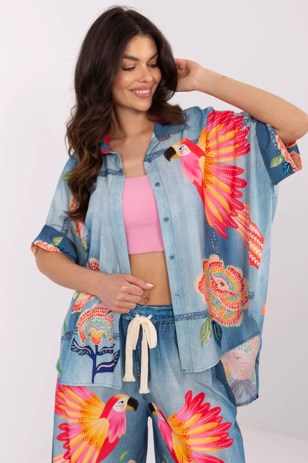 Image of Chemise manche courte bleu