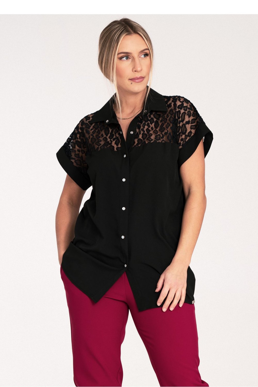 Image of Chemise manche courte noir