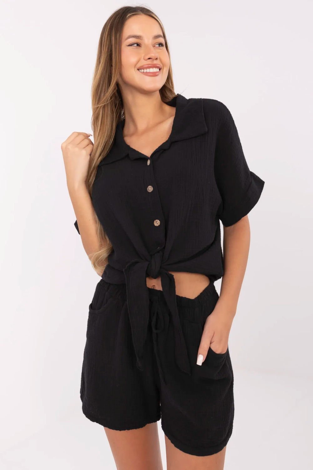 Image of Chemise manche courte noir