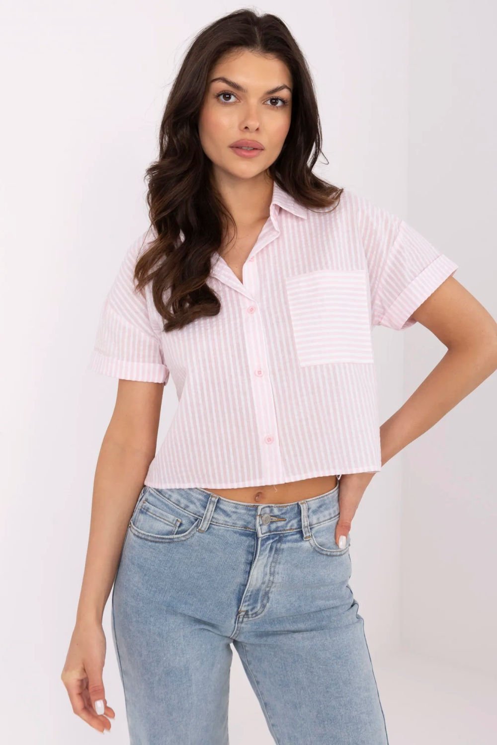 Image of Chemise manche courte rose