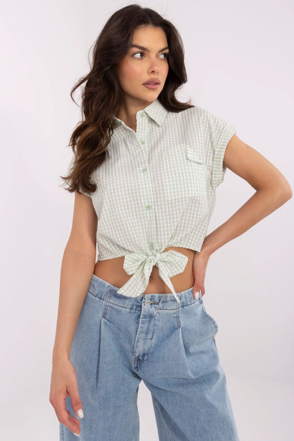 Image of Chemise manche courte vert