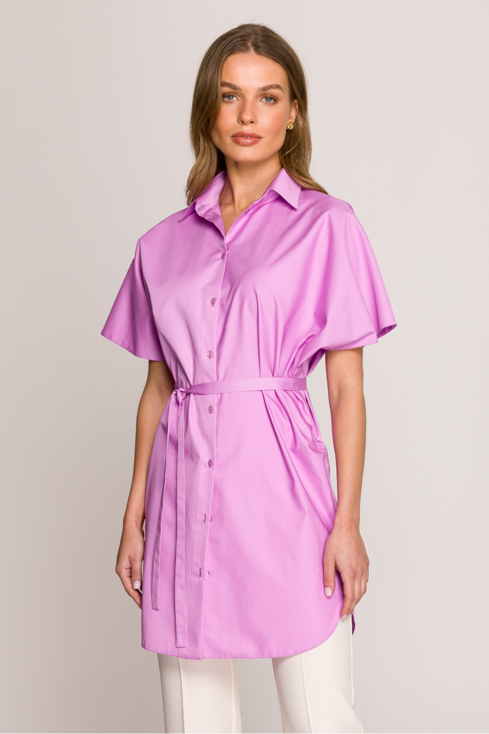 Image of Chemise manche courte violet