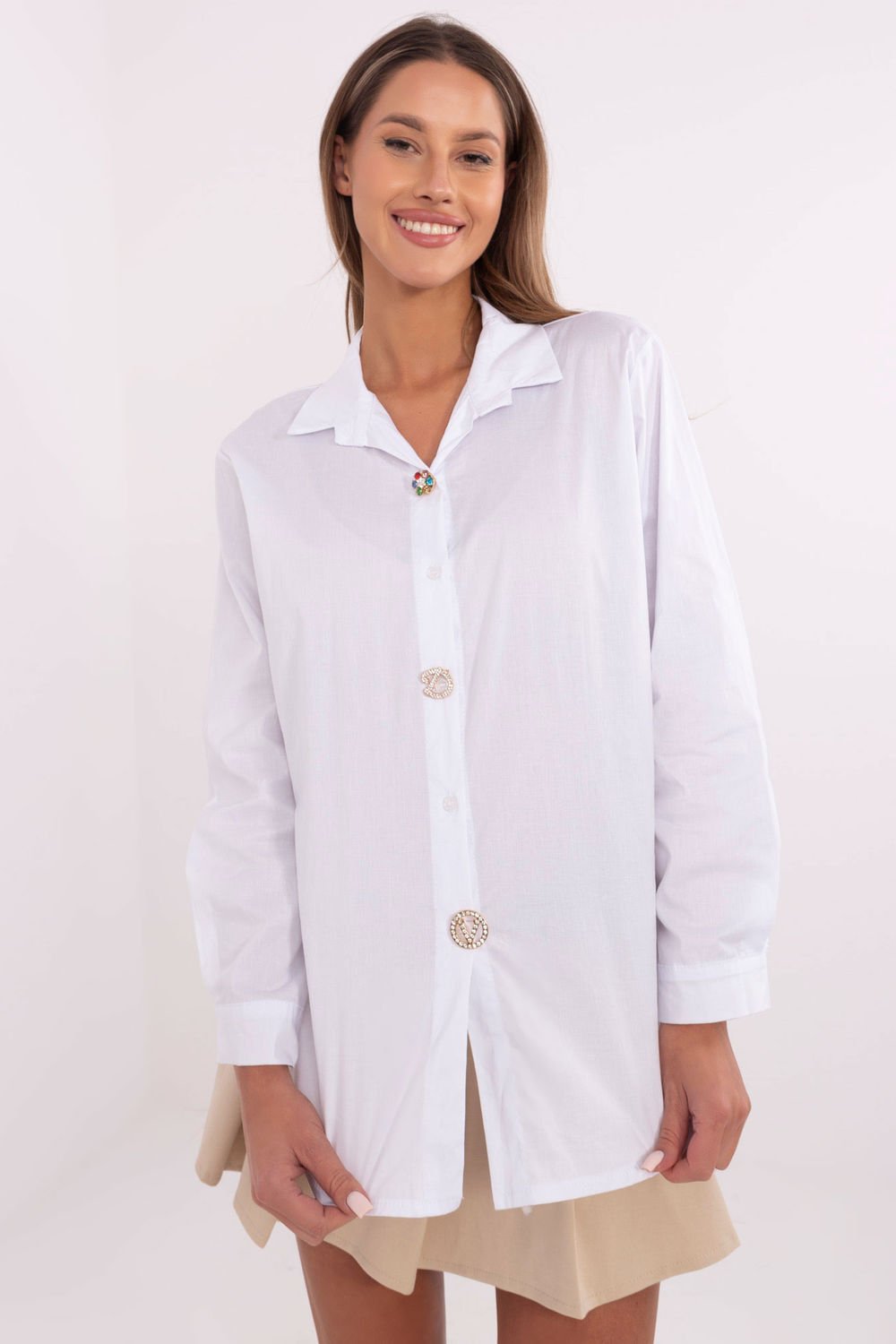 Image of Chemise manche longue blanche