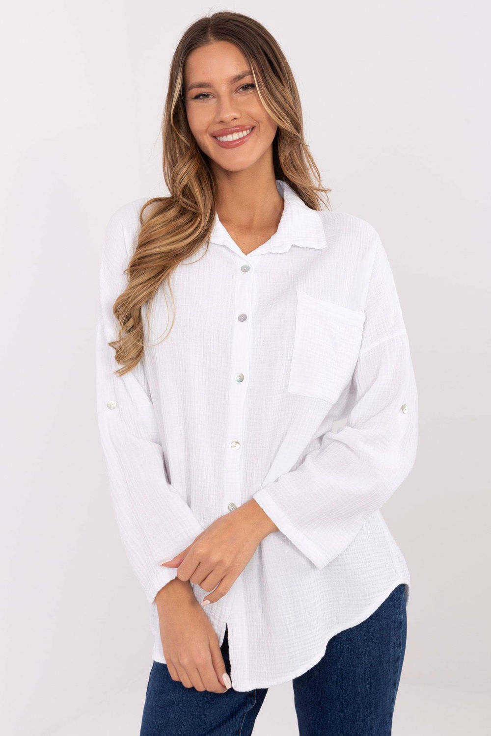 Image of Chemise manche longue blanche
