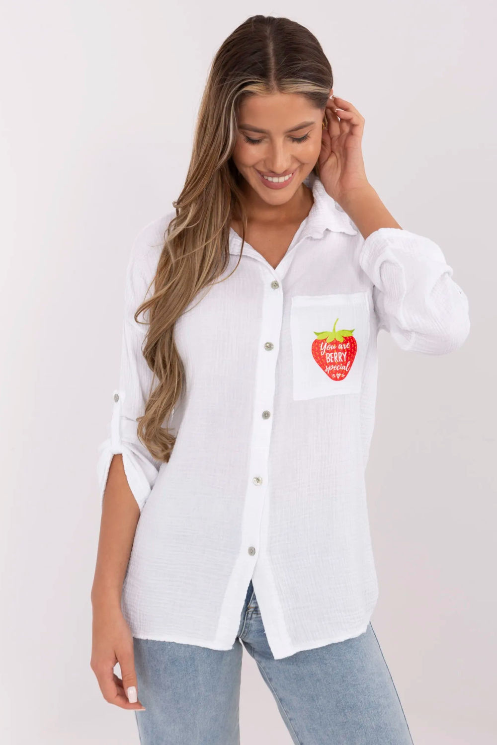 Image of Chemise manche longue blanche
