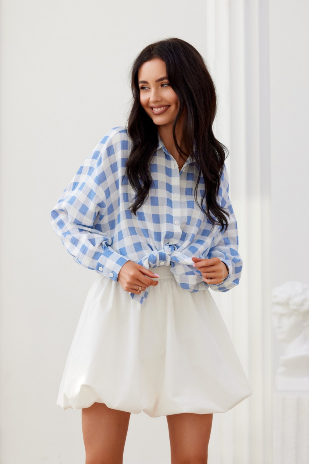 Image of Chemise manche longue bleue