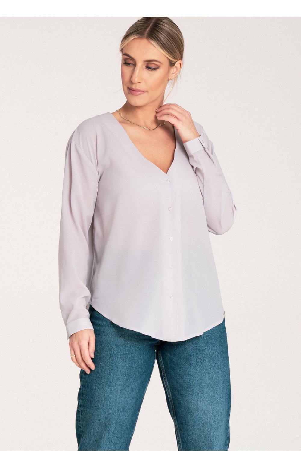 Image of Chemise manche longue grise