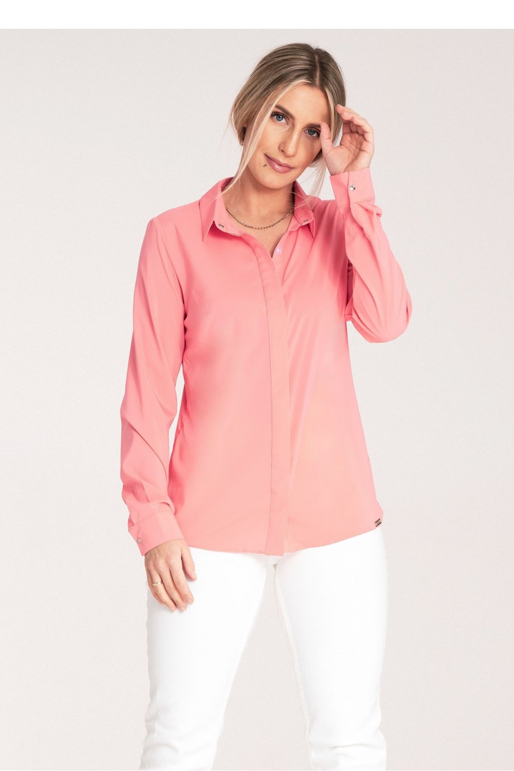 Image of Chemise manche longue rosé