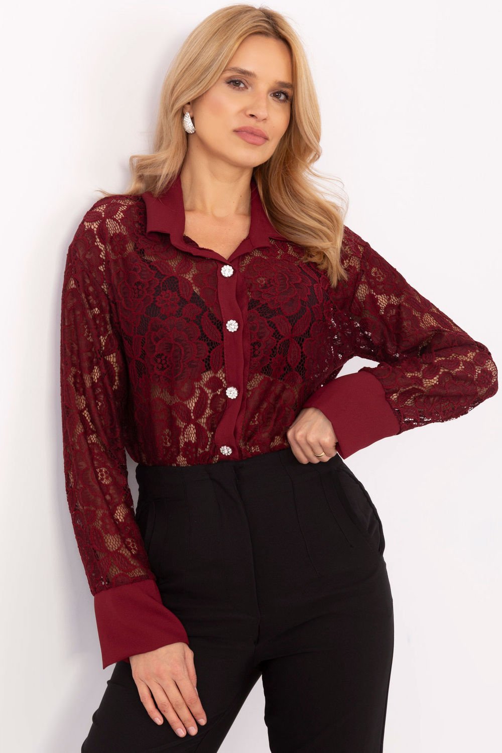 Image of Chemise manche longue rouge