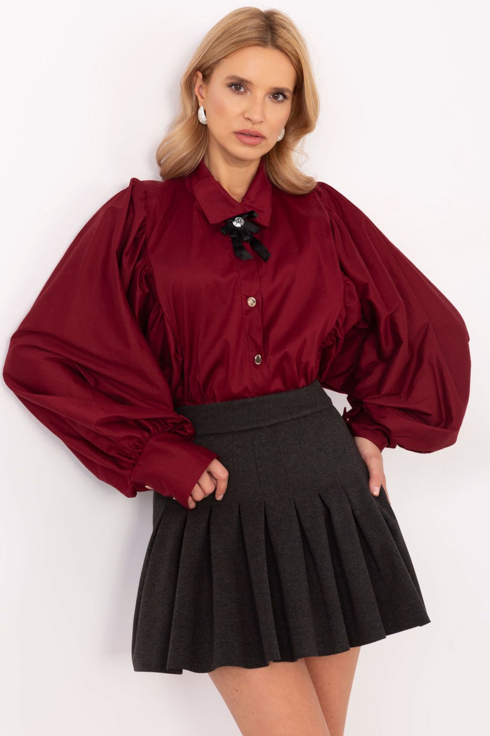 Image of Chemise manche longue rouge