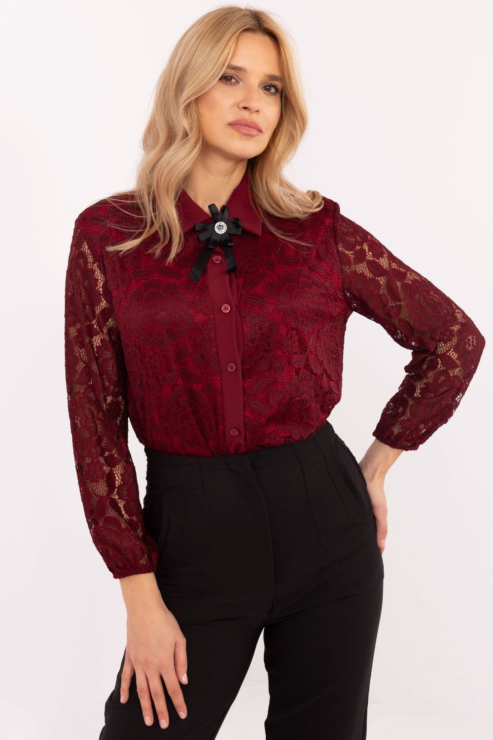 Image of Chemise manche longue rouge