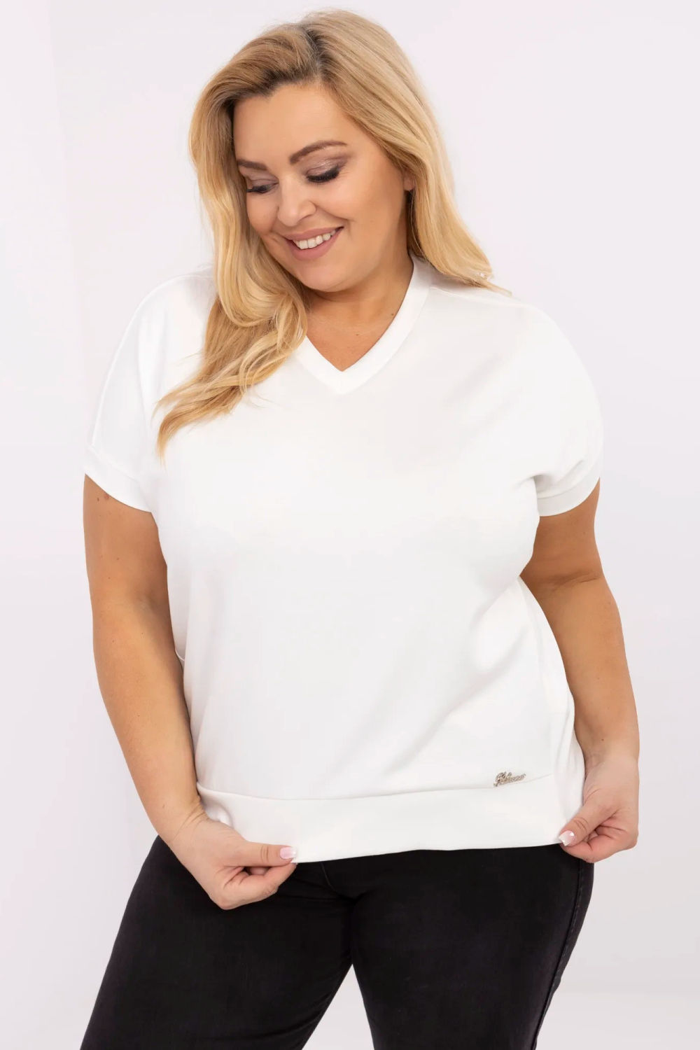 Image of Chemisier grande taille beige