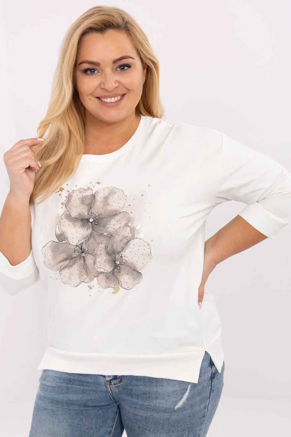 Image of Chemisier grande taille beige