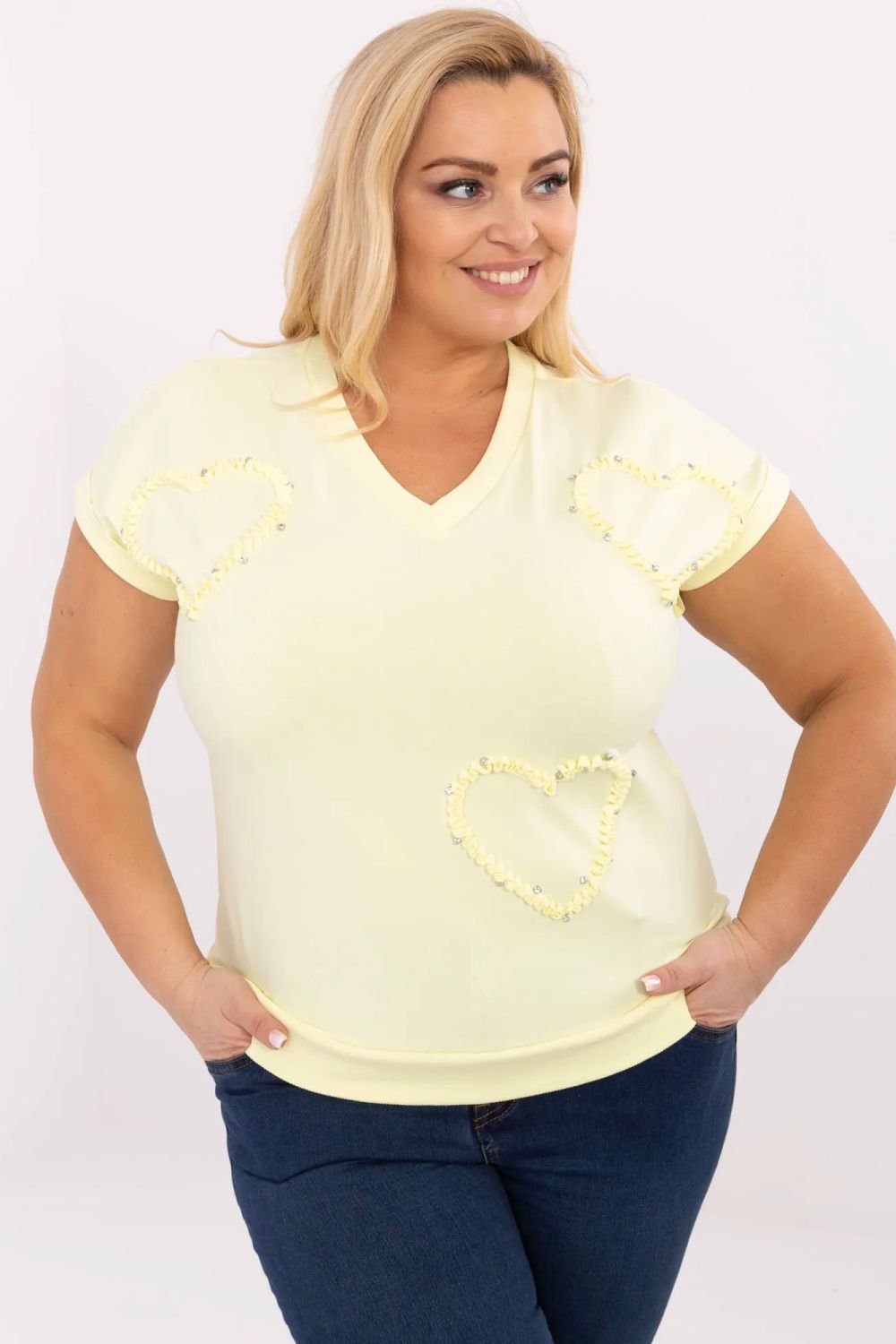 Image of Chemisier grande taille jaune