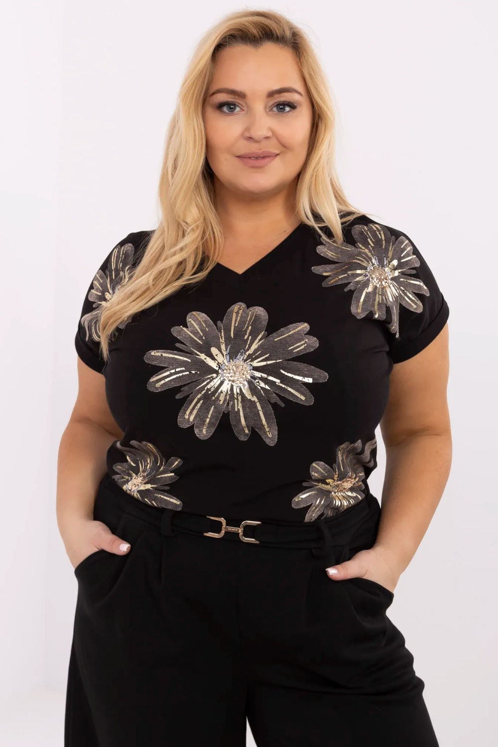 Image of Chemisier grande taille noir