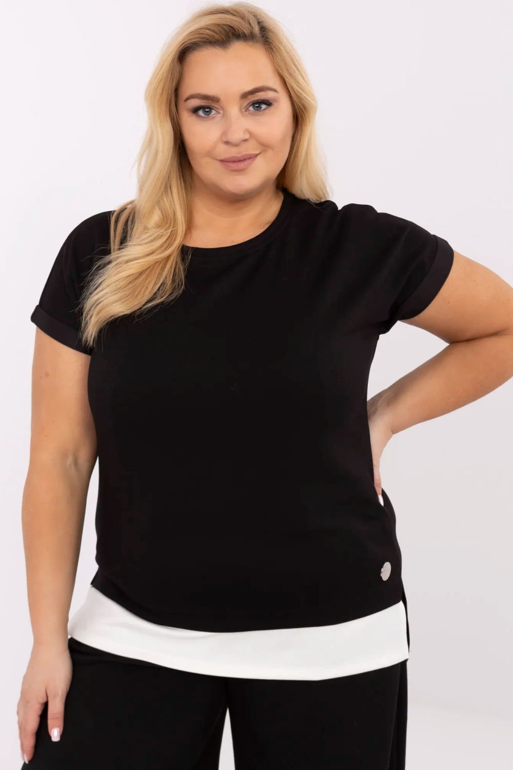 Image of Chemisier grande taille noir