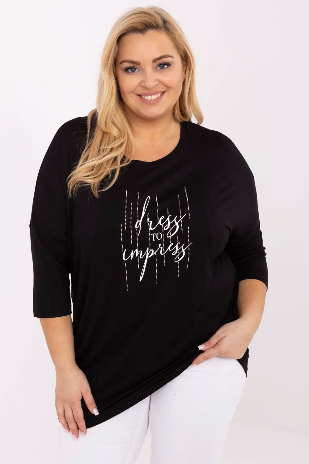 Image of Chemisier grande taille noir