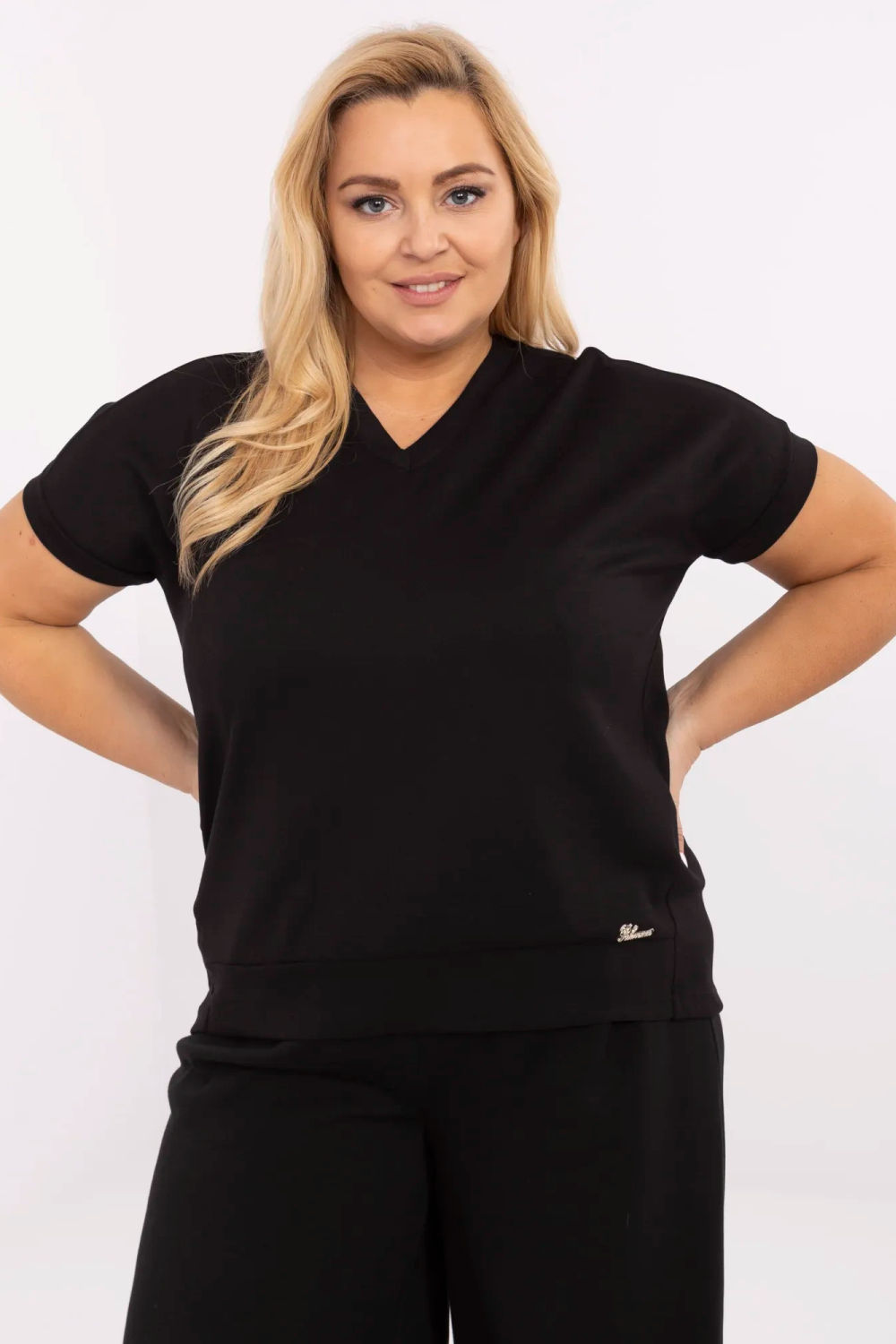 Image of Chemisier grande taille noir