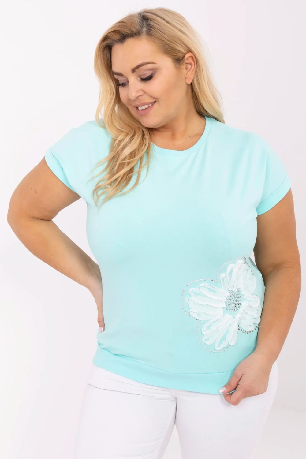Image of Chemisier grande taille vert