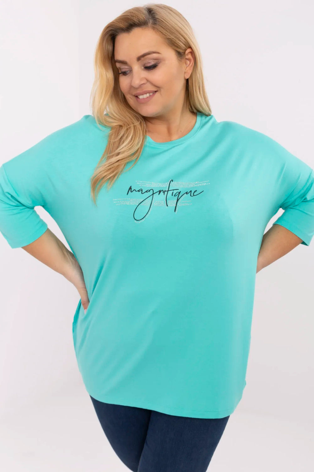 Image of Chemisier grande taille vert