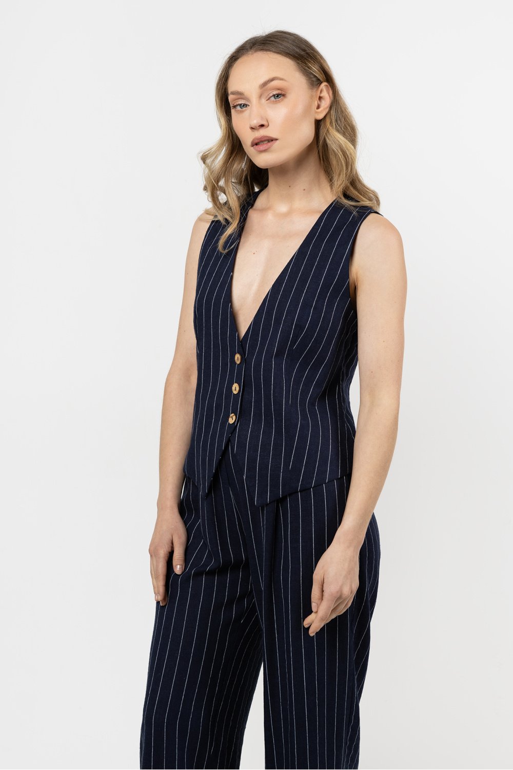 Image of Gilet bleu marine