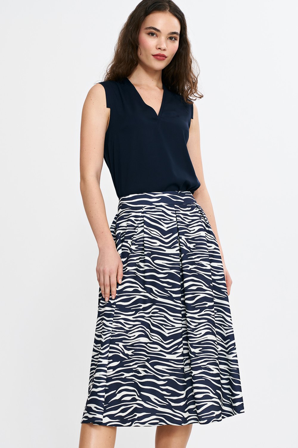 Image of Jupe bleue marine
