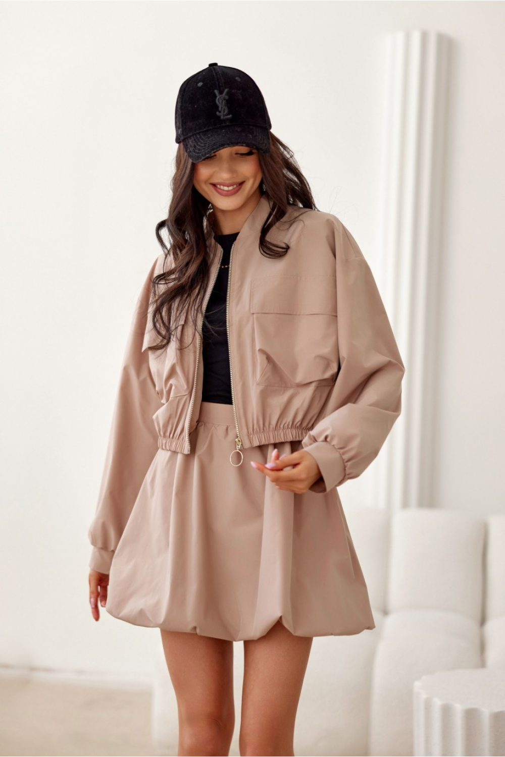 Image of Jupe courte beige
