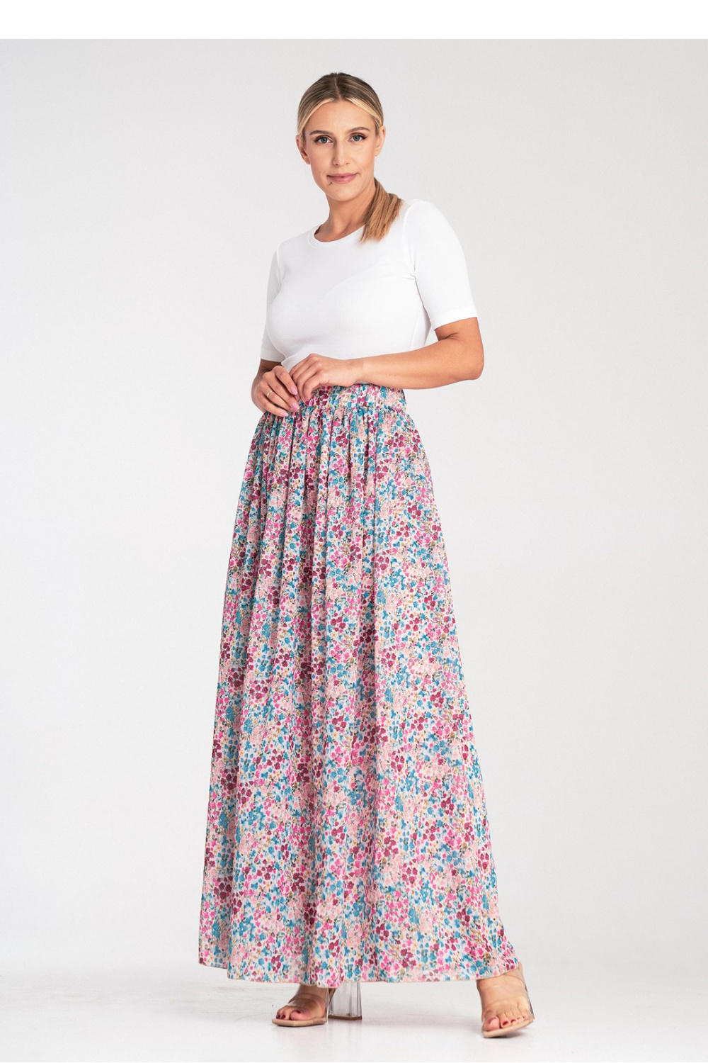 Image of Jupe longue multicolore