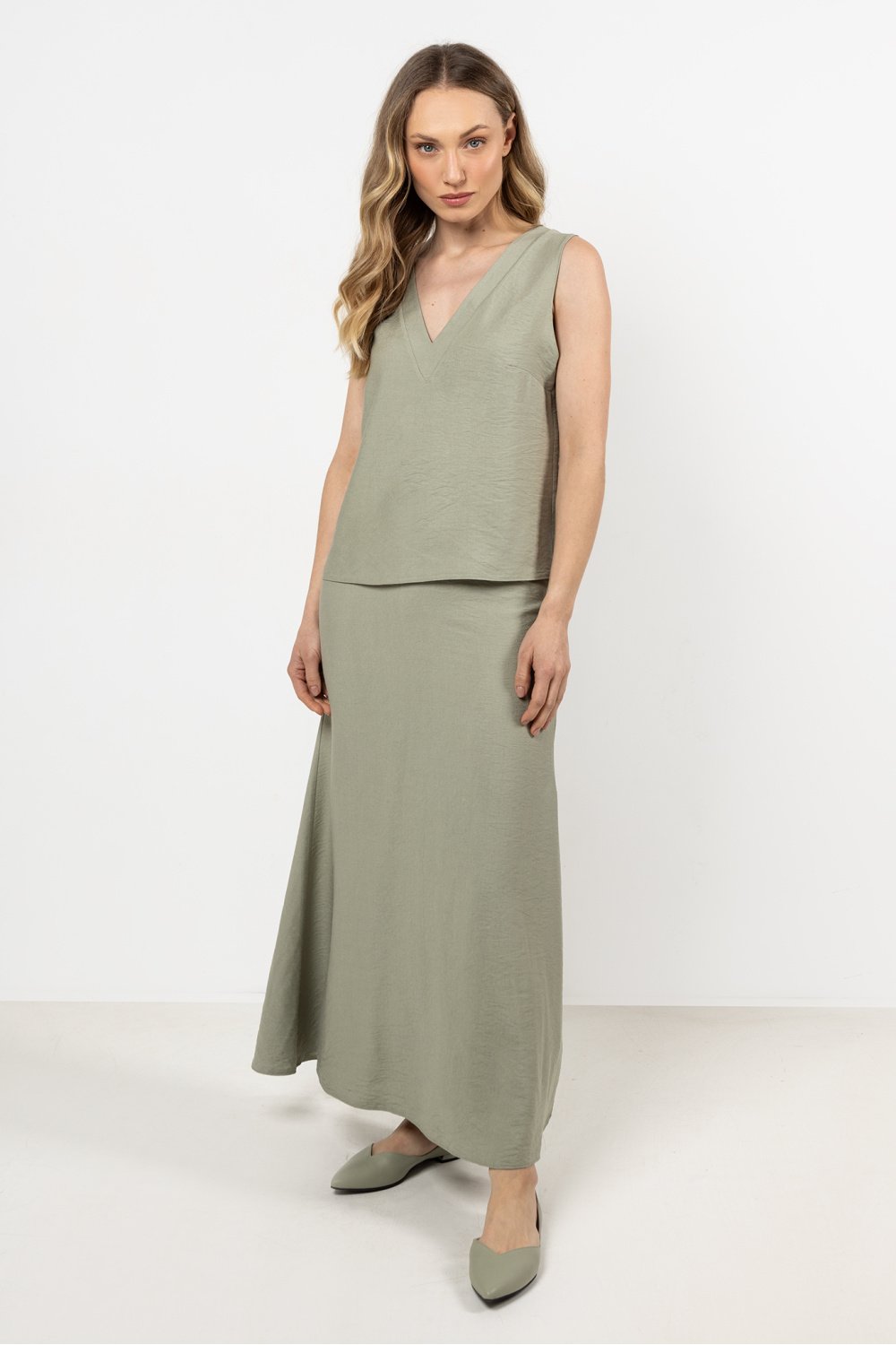 Image of Jupe longue vert