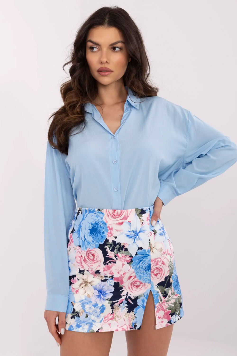 Image of Jupe pantalon bleu