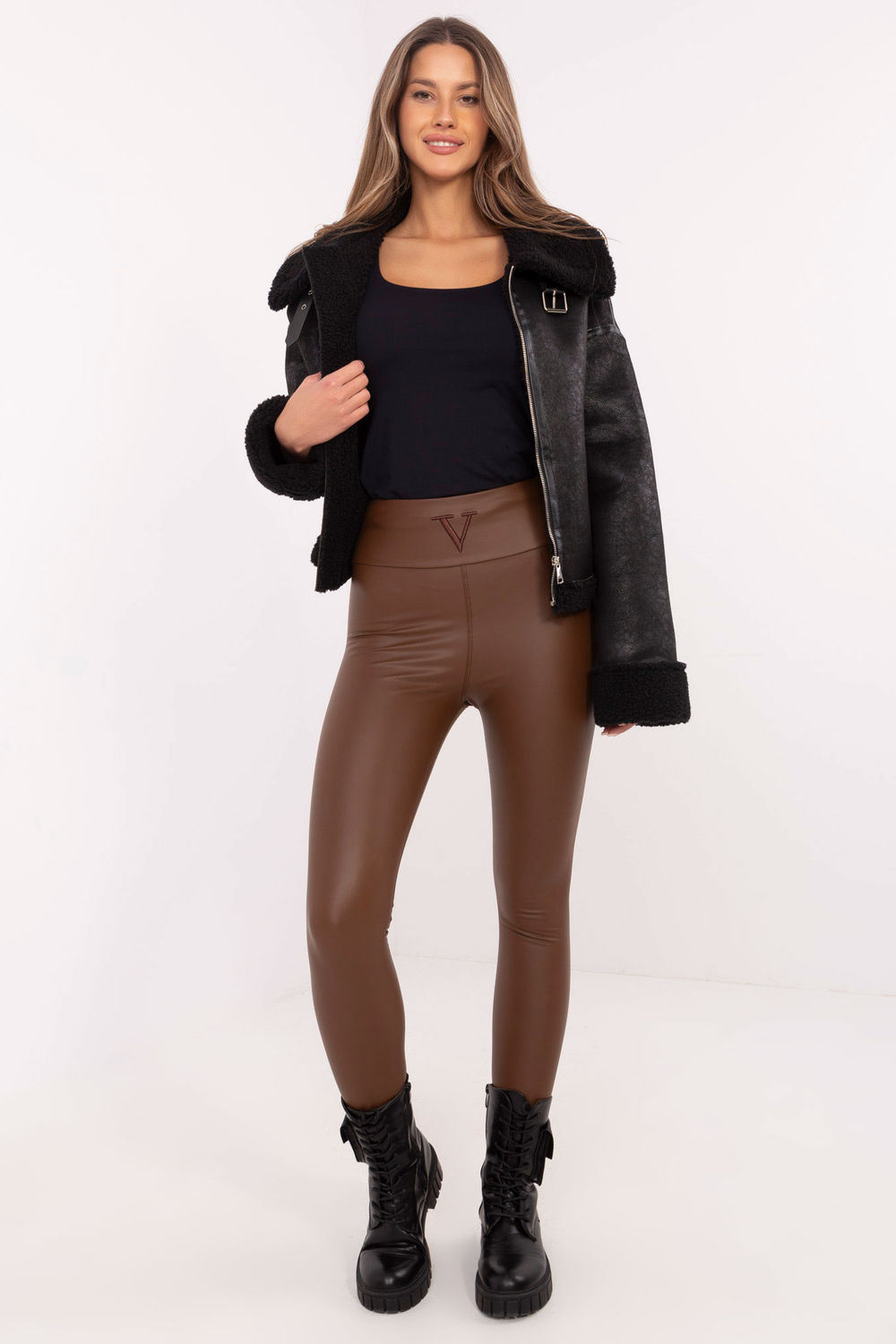Image of Legging long brun