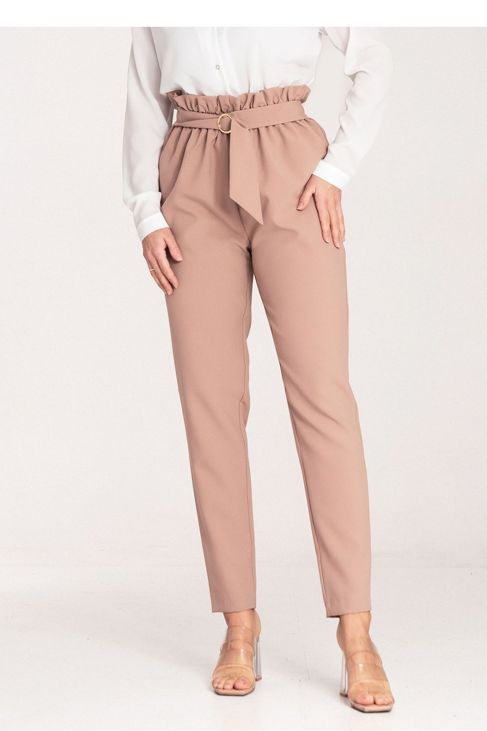 Image of Pantalon femme beige