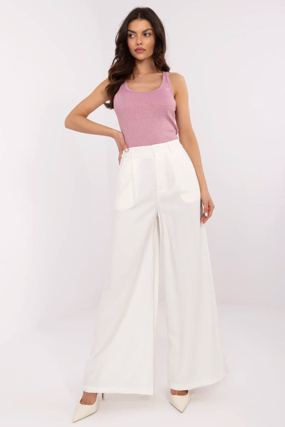 Image of Pantalon femme beige