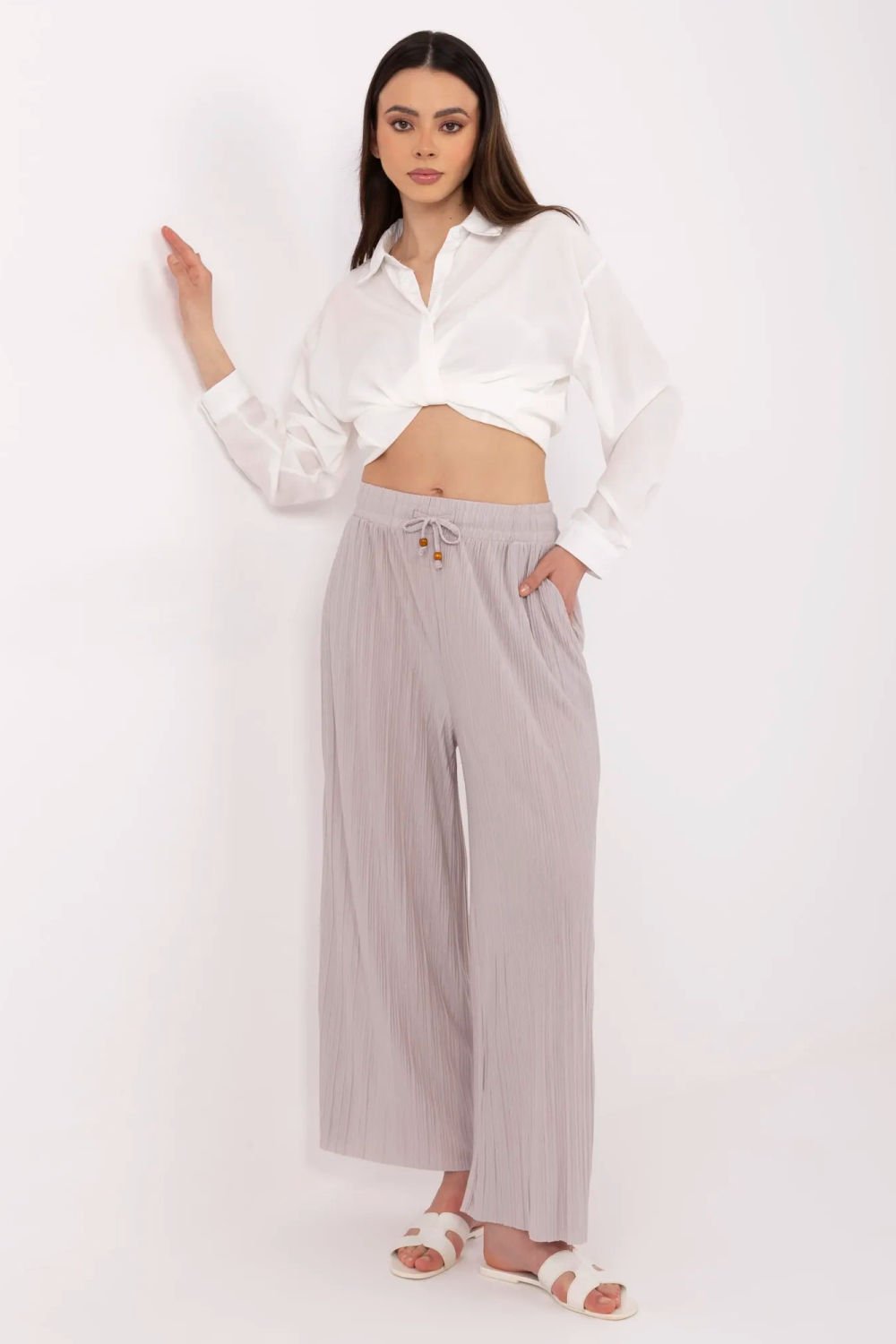 Image of Pantalon femme beige