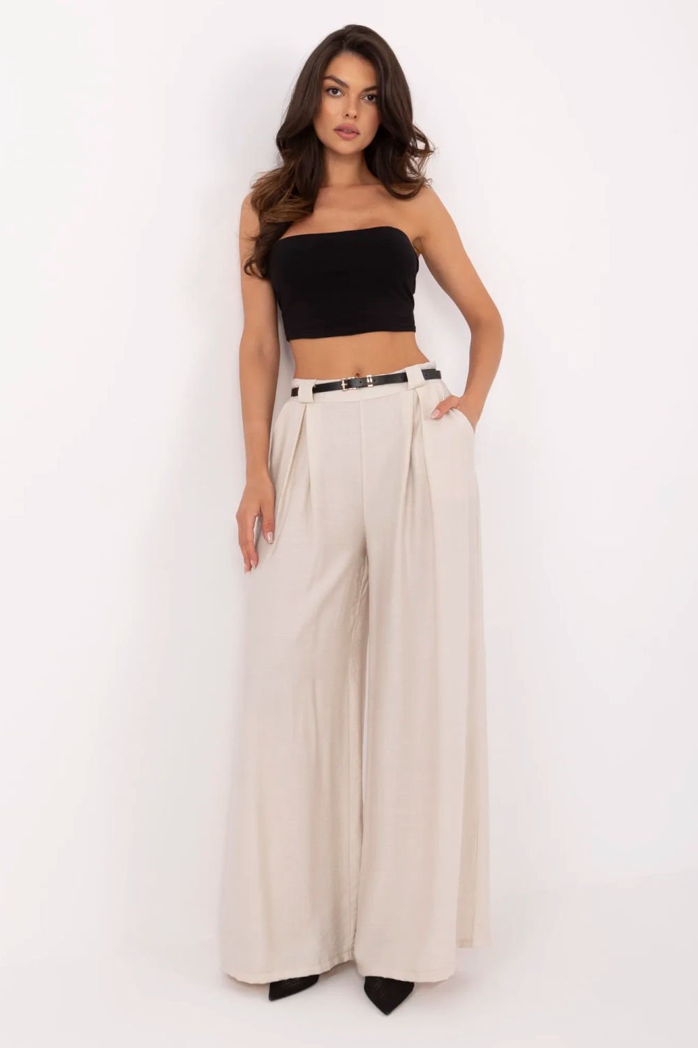 Image of Pantalon femme beige