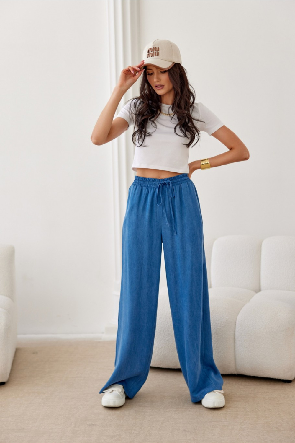 Image of Pantalon femme bleu
