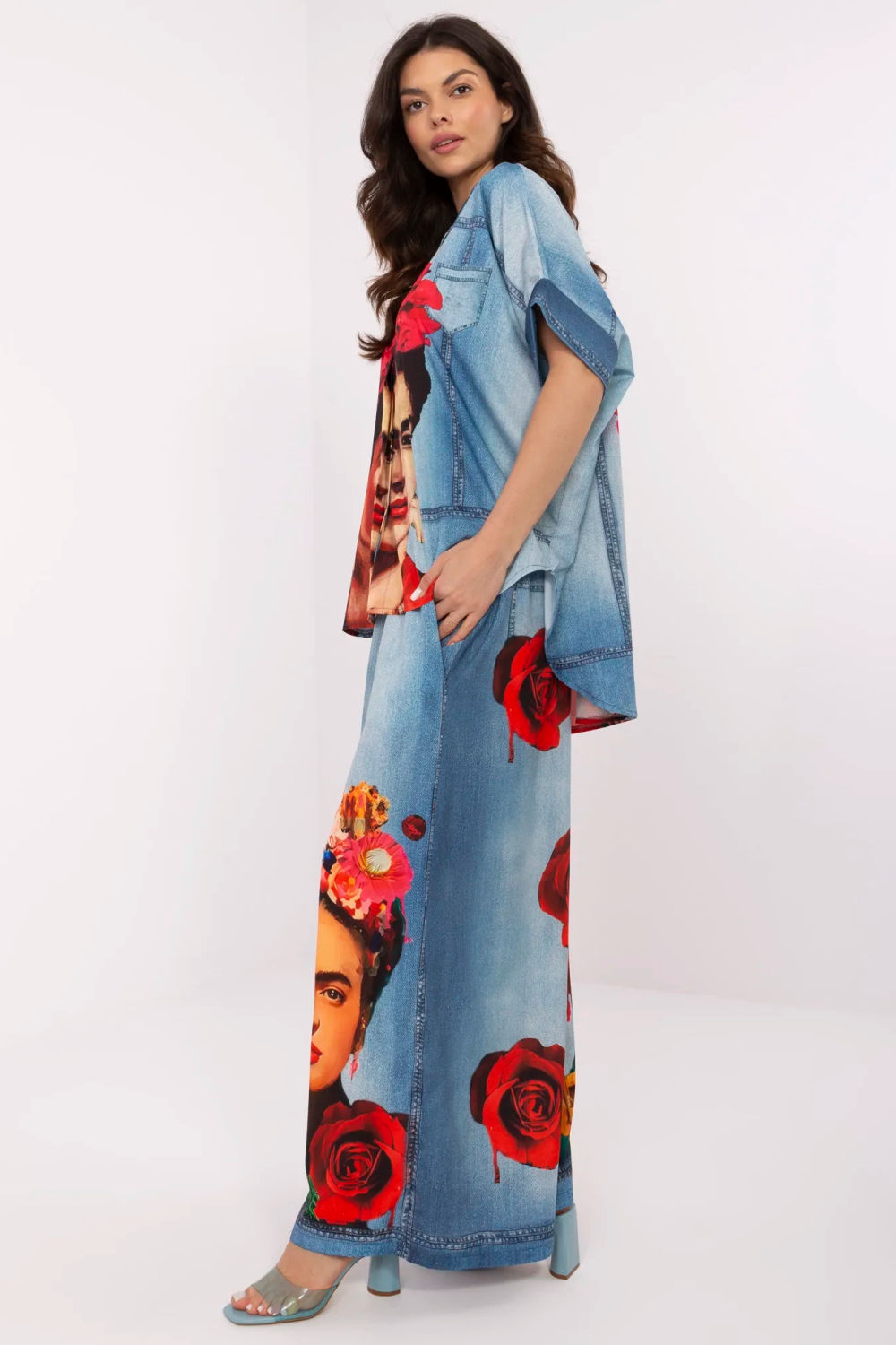 Image of Pantalon femme bleu
