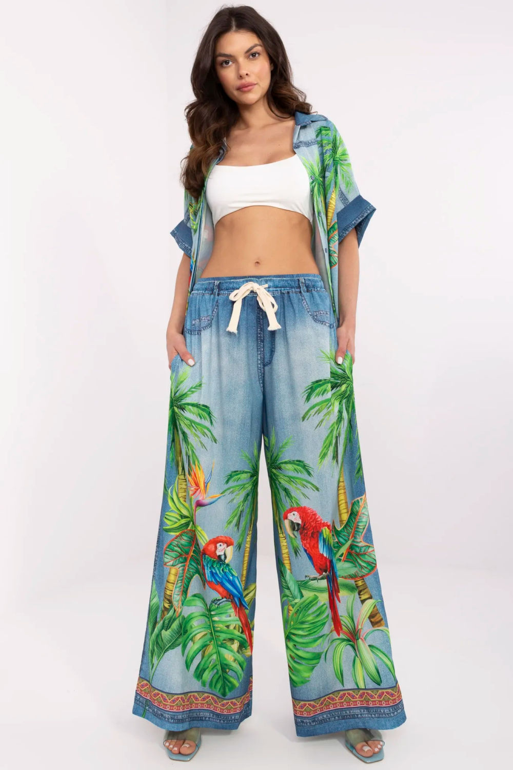 Image of Pantalon femme bleu