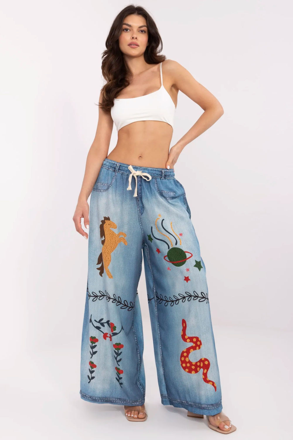 Image of Pantalon femme bleu