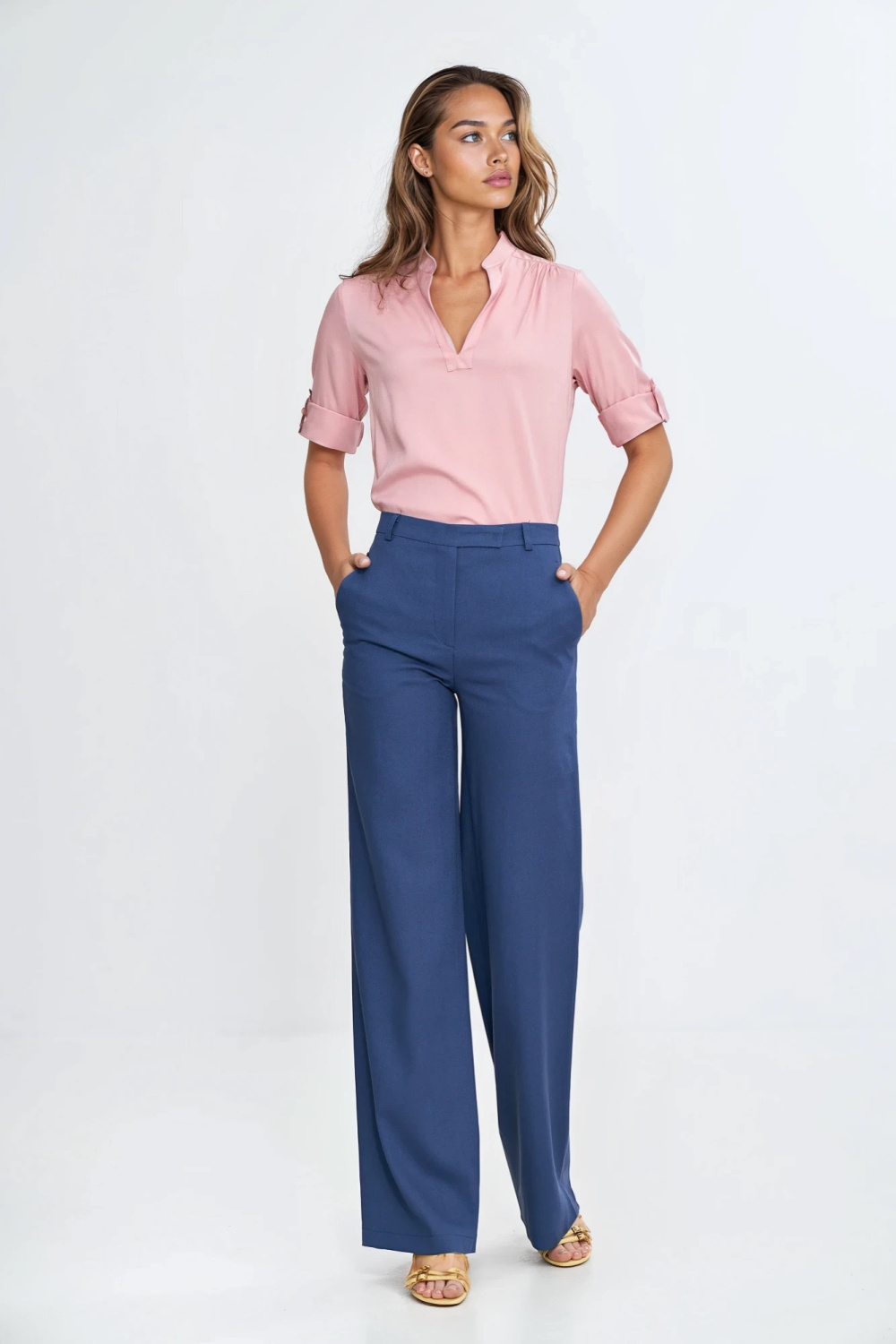 Image of Pantalon femme bleu