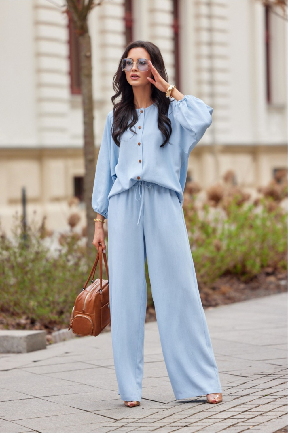Image of Pantalon femme bleu