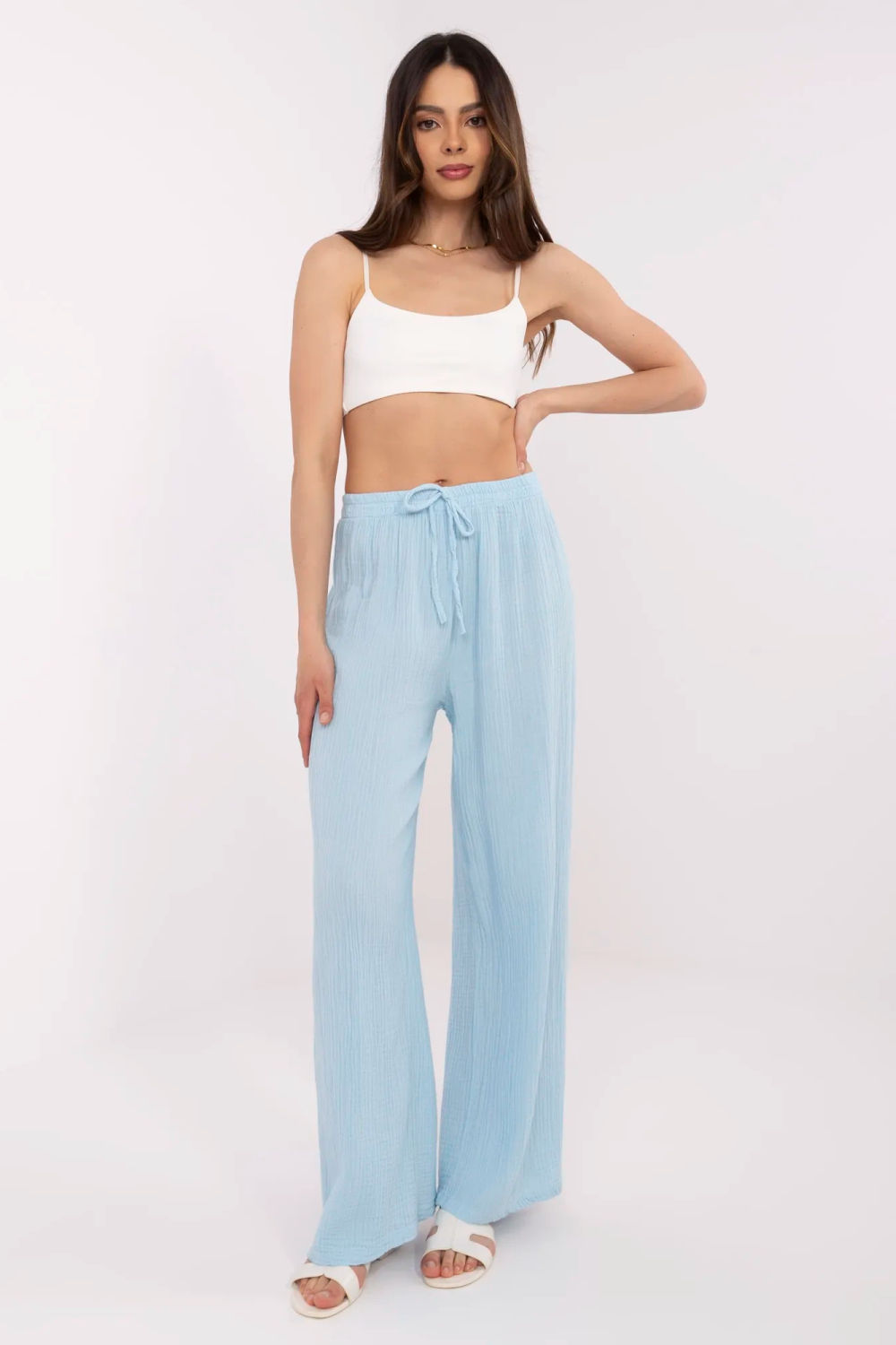 Image of Pantalon femme bleu
