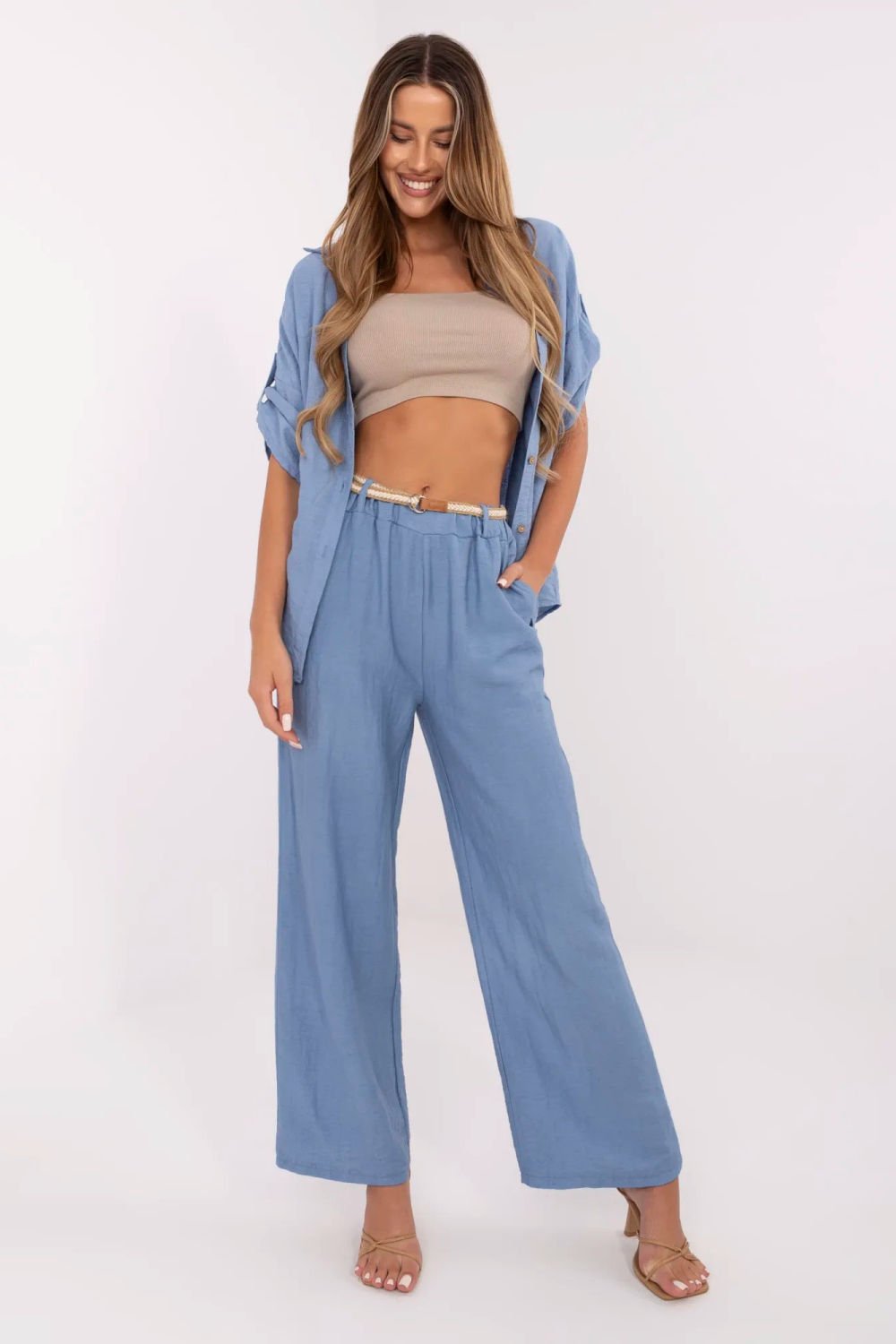 Image of Pantalon femme bleu