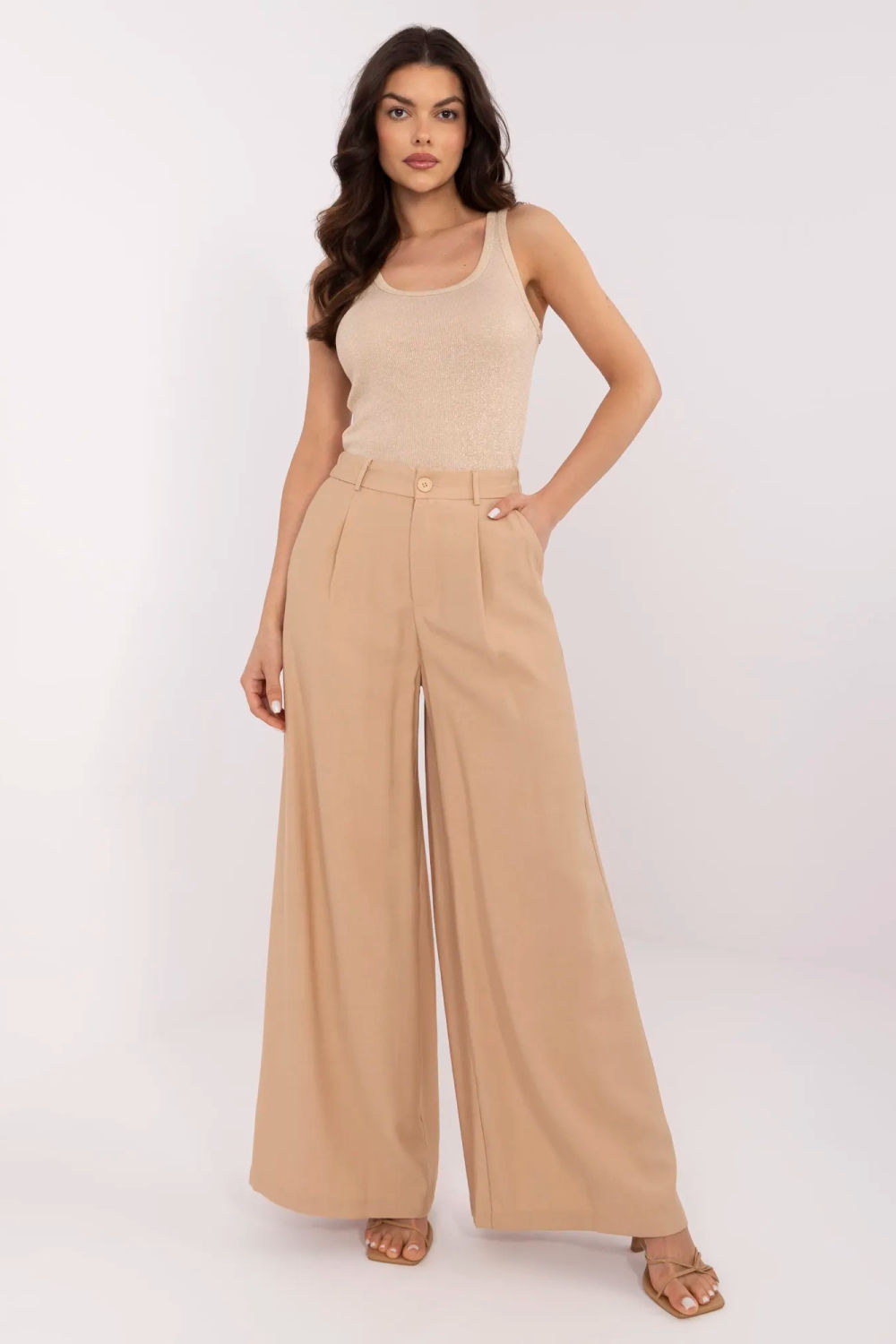Image of Pantalon femme brun