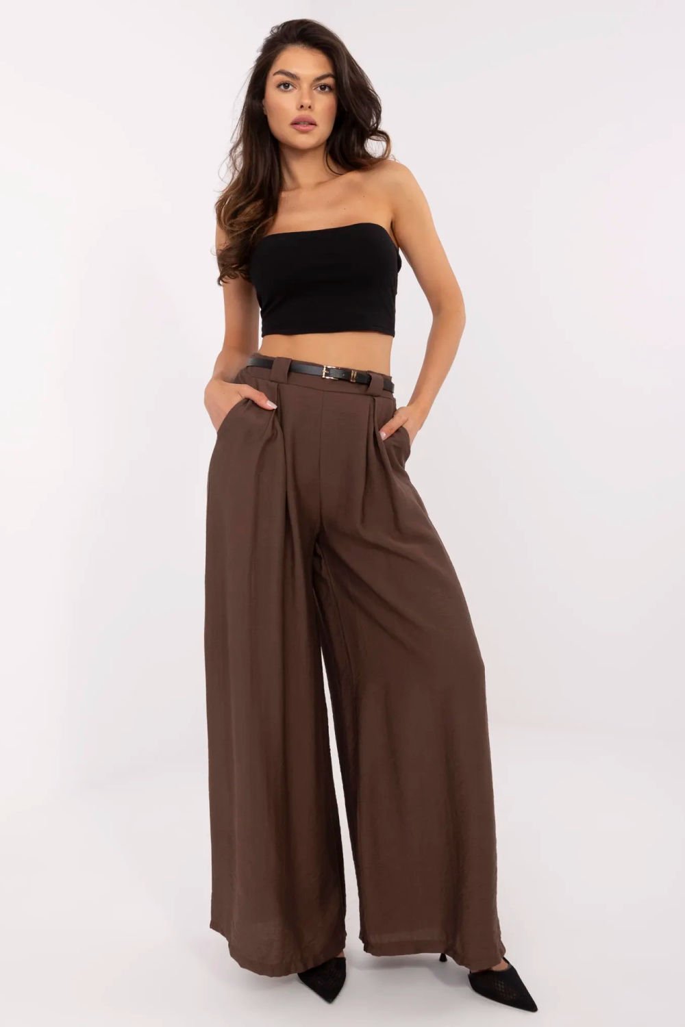 Image of Pantalon femme brun